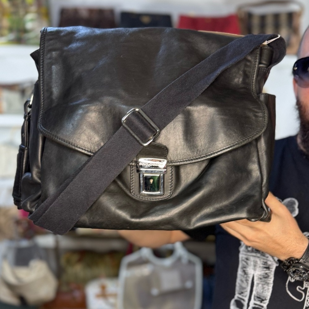 DOLCE&GABBANA LEATHER MESSENGER